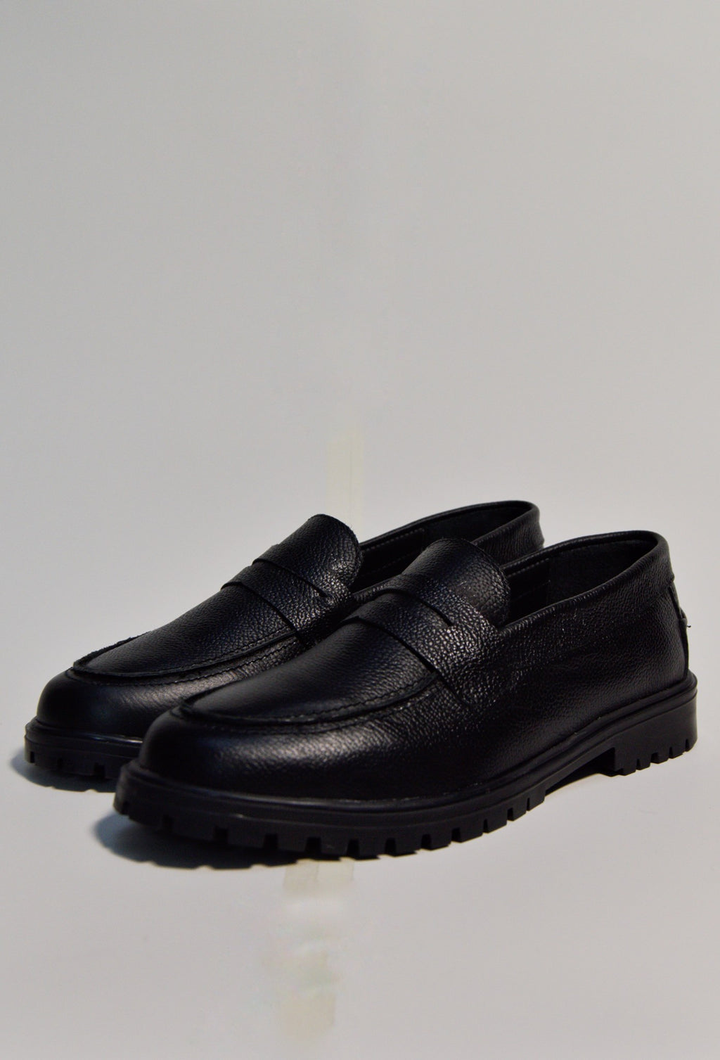 Chunky Sole Penny Loafer - Black