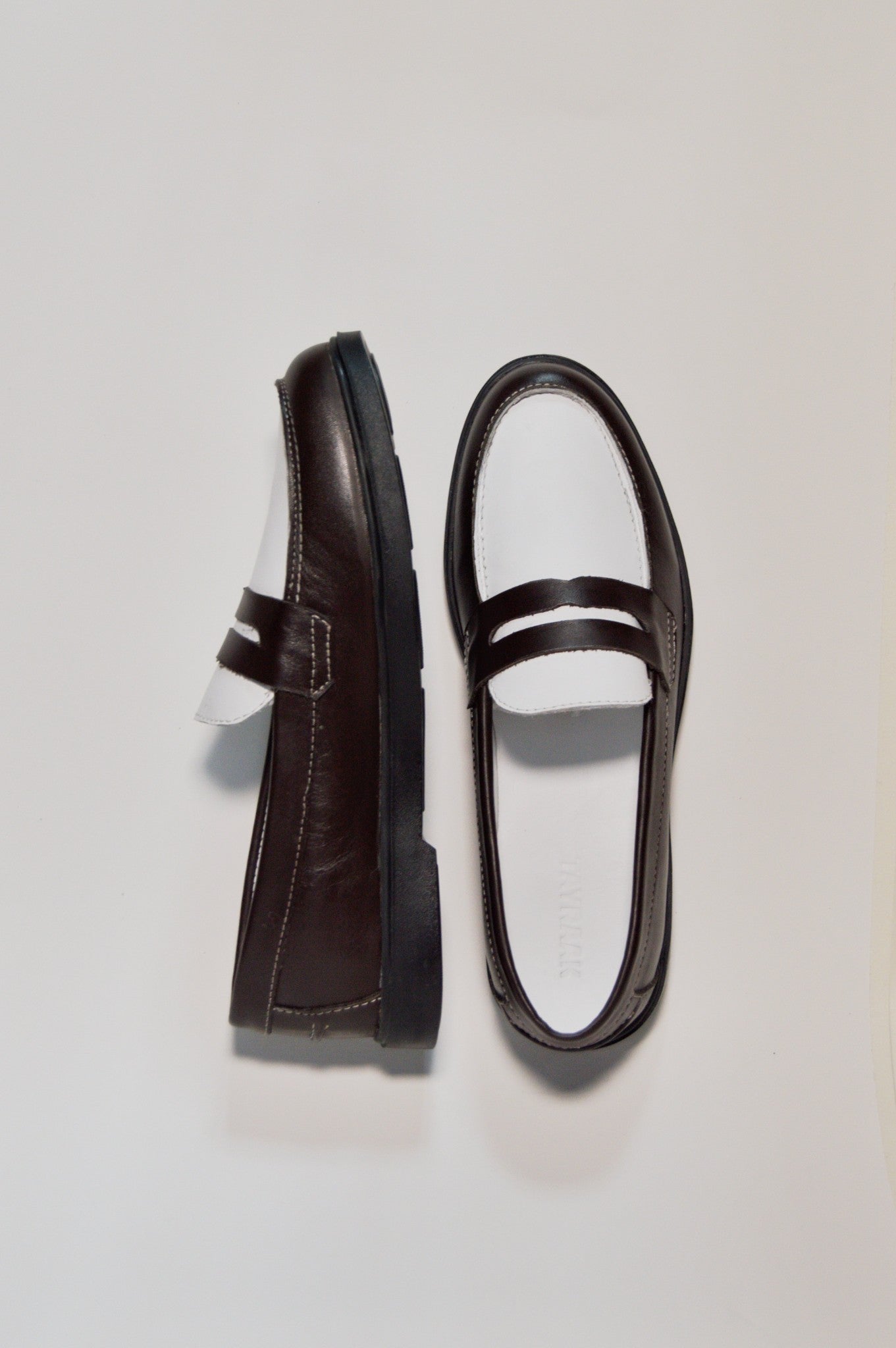 Two Toned Penny Loafer - Brown