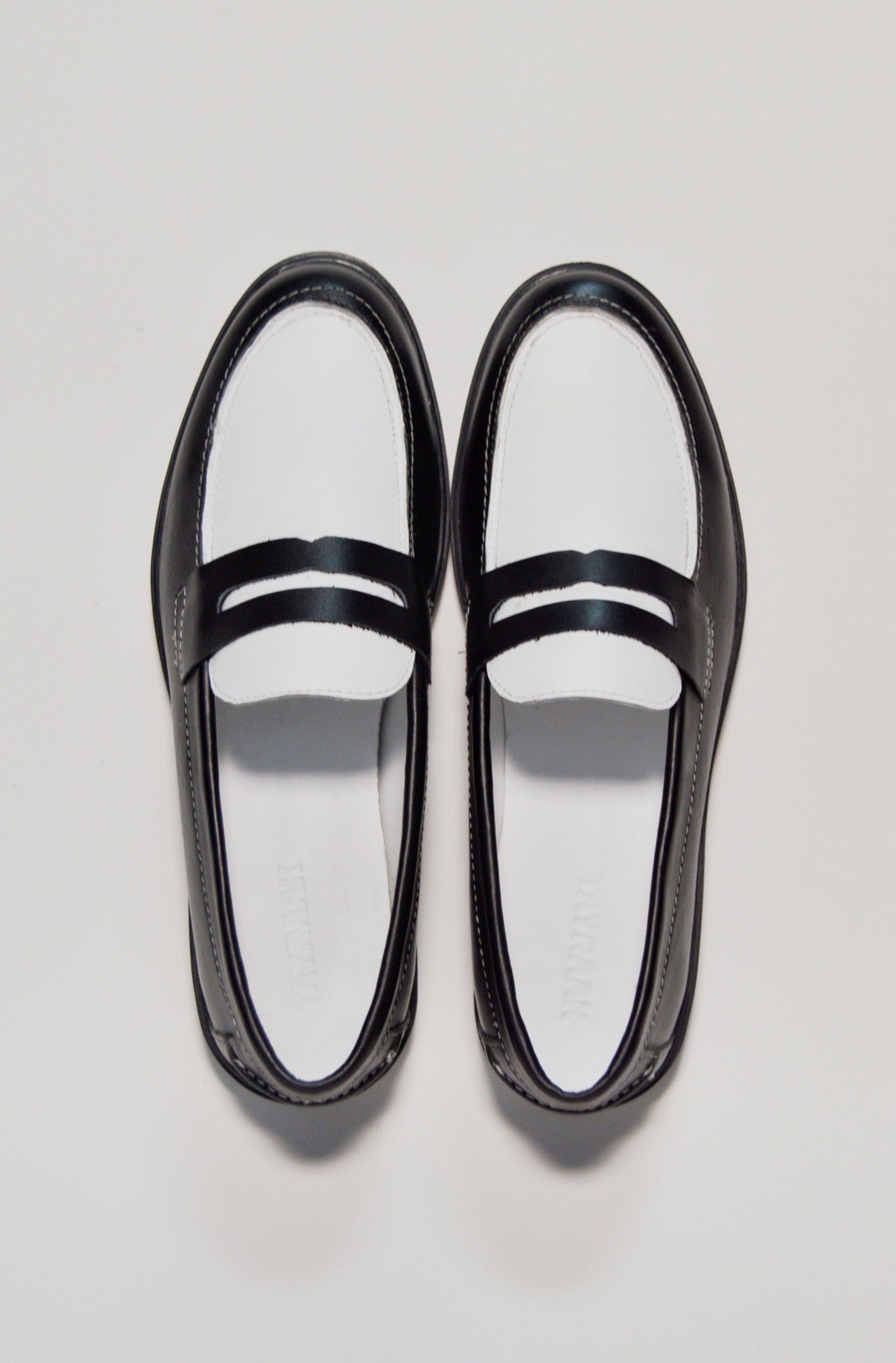 Two Toned Penny Loafer - Black