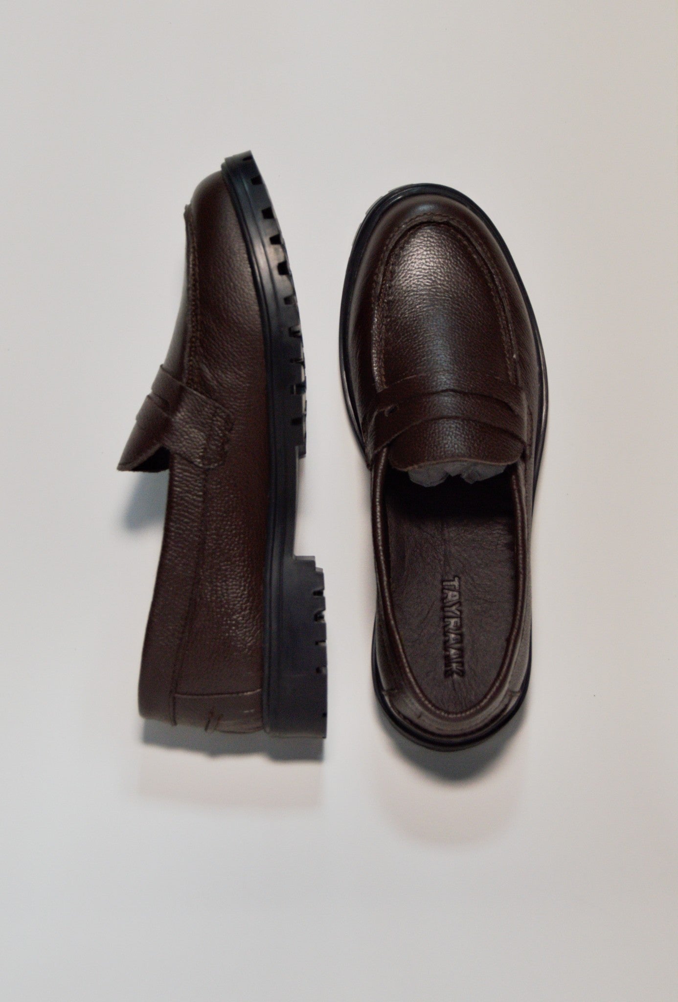 Chunky Sole Penny Loafer - Brown